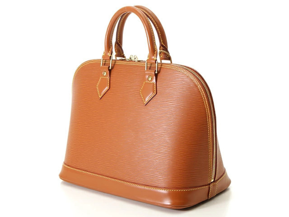 Louis Vuitton Brown Gold Handbag Epi Alma Zipangu Brown Gold